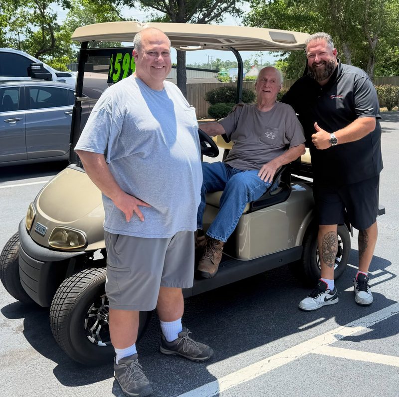 HCP's very first customers with their golf cart
